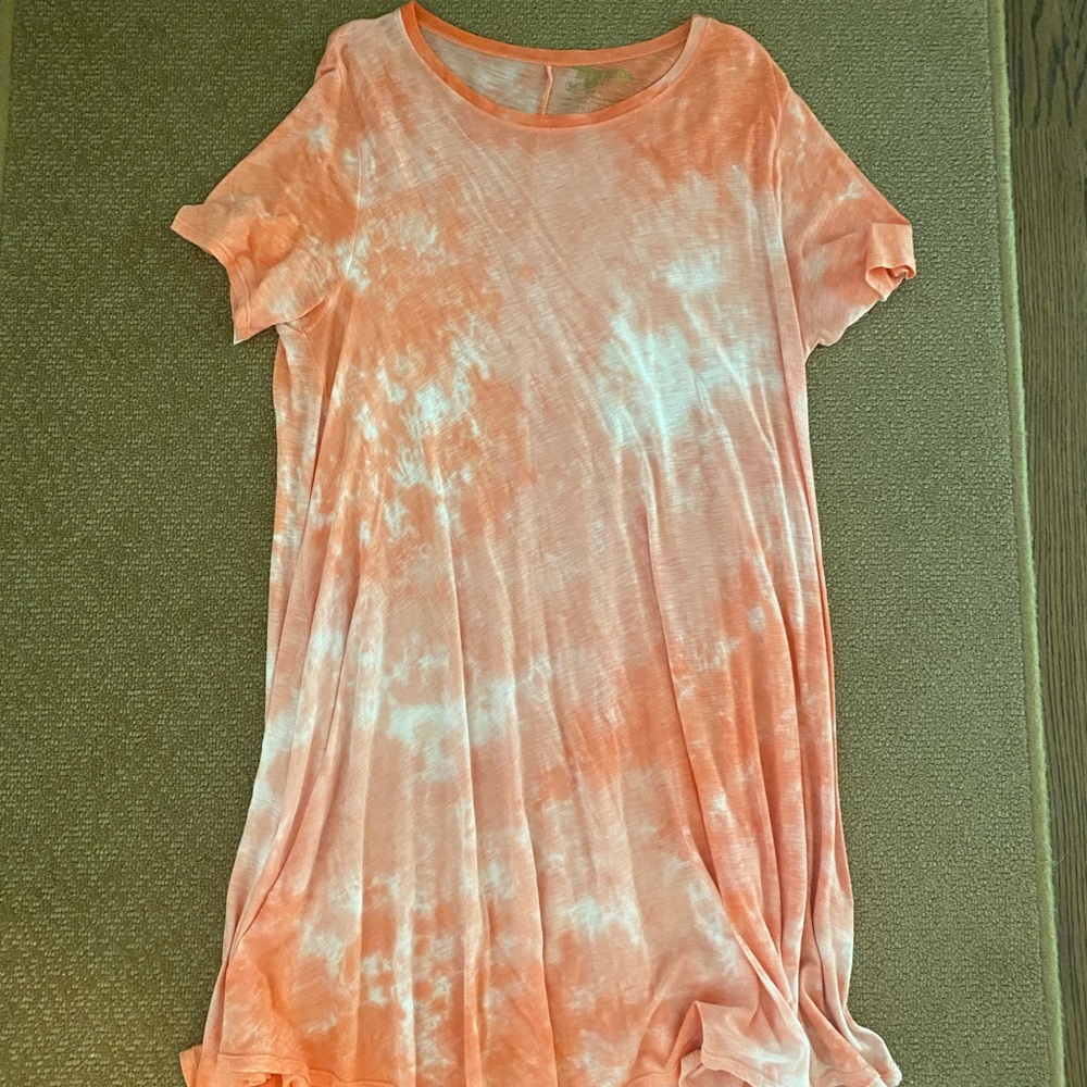 Show Me Your Mumu Orange and White tie dye dress